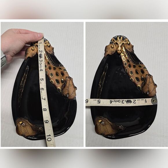 Fired Fantasies Pottery Giraffe Hand Crafted Trinket Dish Vanity Bowl - Picture 8 of 8